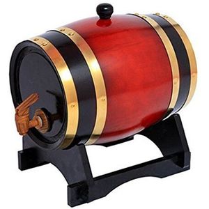 Goalone 1.5/3L Houten Vat Vintage Eiken Bier Brouwen Apparatuur Mini Vaatje Home Brew Bier Vaatje Tap Dispenser Voor rum Pot Whisky Wijn