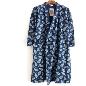 Mannelijke Lente Zomer Gewaad 100% Katoen Gaas Blad Losse Mode Comfortabele Bladeren Kimono Gewaden thuis kleding nightly Badjassen
