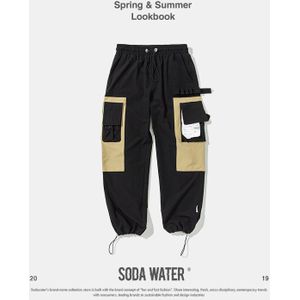 SODA WATER Mode Hip Hop Cargo Broek Streetwear Mannen Sweatpant Harem Broek Multi Pocket Casual Broek Voor Mannen kleding 81162 W