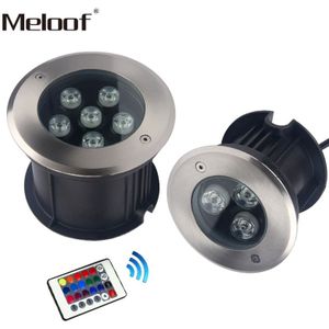 Embedded RGB Onderwater LED Licht Waterdicht Spotlight Landschap Verlichting Fontein Zwembad Lamp Decor Met Afstandsbediening DC24V