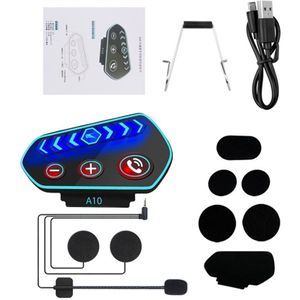 2600Mah Motor Helm Headset Bt V5.0 Motorfiets Draadloze Stereo Oortelefoon Speaker Draadloze Ondersteuning Handsfree Bellen Kit Met Microfoon