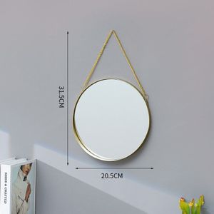 Nordic Stijl Muur Spiegel Home Decor Ronde Golden Iron Spiegels Voor Slaapkamer Badkamer Creatieve Luxe Muur Make Dressing Spiegel