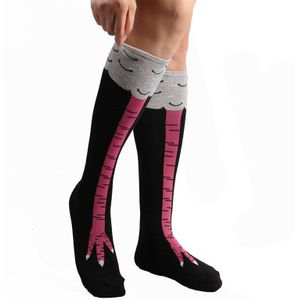 Creatieve Kip Klauw Over De Knie Sokken Voor Vrouwen Mannen 3D Print Grappige Hoge Sokken Kerst Cadeau
