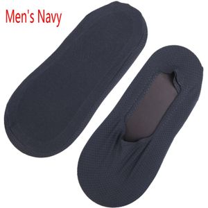 1 Paar Mannen Boot Sokken Zomer Dunne Mesh Katoenen Japanse Ondiepe Mond Sokken Mannen Non-Slip Siliconen naadloze Onzichtbare Sokken