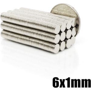 20/50/100/200/500/1000Pcs 6X1 Sterke Cilinder Rare Earth Magneet Neodymium Bulk vel N35 Mini Kleine Ronde Magneten Disc 6*1