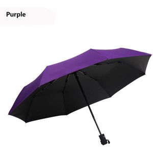 Sterke Winddicht Automatische 3 Opvouwbare Paraplu Regen Vrouwen 8 Ribben Aluminium Paraplu Voor Mannen Zaken Dark Grid Handvat
