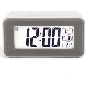 Eenvoudige Multifunctionele Temperatuur Datum Hd Display Bureau Digitale Klok Geluid Controle Achtergrondverlichting Snooze Wekker Voor Kinderen