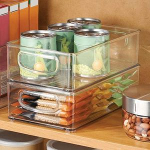 3 Pack Plastic Keuken Pantry Kast, Koelkast Of Vriezer Voedsel Magazijnbakken, Organisator Voor Fruit,Snacks,10 Inch Lange