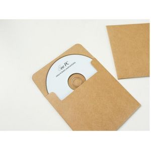 50 Stks/partij Vierkante Hart Enveloppen Disc Envelop Kraftpapier Cd Zak Diy Pakket Zakken