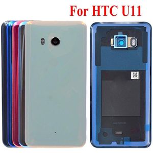 Originele Glass Back Rear Behuizing Deur Voor Htc U11 Back Battery Cover Case Met Camera Lens Vervangende Onderdelen U-3w W-1w