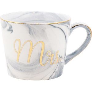 Mr Right and Mrs Always Right Ceramic Coffee Mugs Set of 2-13 Oz Pair Tea Cup with Lid and Spoon, Marble Mugs Wedding Gifts for Bride and Groom (Pink