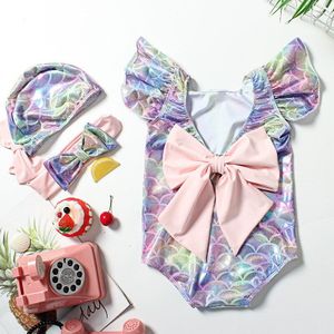 Gold Leuke Kinderen Badpak Vrouwen Hete Lente Een Stuk Badpak Meisje Baby Baby Prinses Mermaid badpak