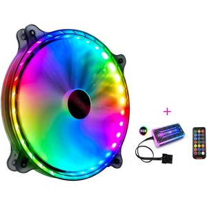 Hoge Luchtstroom 200Mm Pc Case Fan Stille Koeling Voor Computer 6PIN Mute Pwm Rgb Led Case Fans Cooler Verstelbare fan Radiator