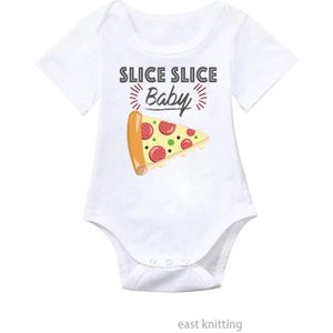 DERMSPE Pasgeboren Baby Jongens Meisjes Korte Mouw Letter Print Slice Slice Baby Pizza Romper Zomer Baby Kleding Sales
