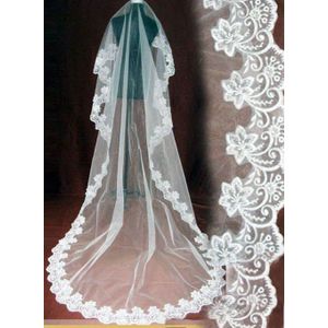 Bruiloft Bruids 3 Meter 5 Meter Lang Een Laag Sluier Ivoor/Wit Wedding Accessoires Velos De Novia voile de mariee