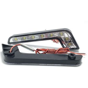 2X8 LED Auto Dagrijverlichting Led Fog Lamp Waterdicht Rijden Dag Light 12 v 8 LED Wit DRL Daglicht Lamp