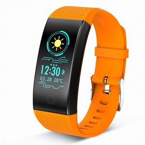 Mannen Oranje Smart Armbanden Mnwt Armband Polsband Bluetooth Hartslag Bericht Herinnering Sleep Monitoring Voor Ios Android