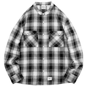Harajuku Plaid Button Up Lange Mouwen Voor Mannen Zachte Comfortabele Camisas De Hombre Oversized Shirt BD50SS