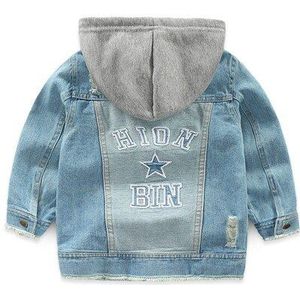 Baby Jongens Denim Jasje Klassieke Rits Hooded Bovenkleding Jas Lente Herfst Kinderkleding Kinderen Jas Jas