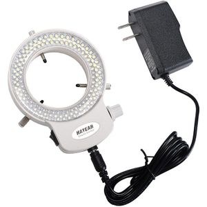 Verstelbare 144 Led Light Microscoop Ring Light Illuminator Heldere Lamp Met Adapter Voor Digitale Stereo Microscoop