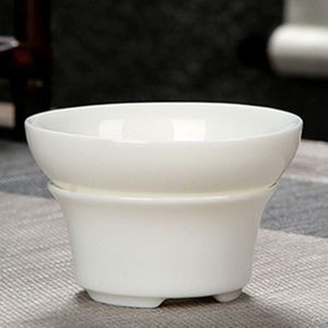 Witte Jade Porselein Thee Filter Keramische Theezeefje Chinese Teaset Accessoire Trechter Thee Zetgroep Filter