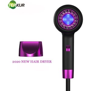Föhn 1250W Blu-Ray Ionische Blow Dyer Salon Prestaties Hair Blow Met Cool Shot Voor Sneldrogende En Nozzles voor Haar Styling