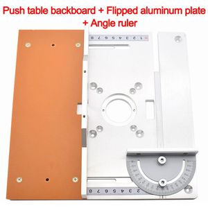Aluminium Router Table Insert Plate Electric Wood Milling Flip Board with Miter Gauge Guide Set Table Saw Woodworking Workbench