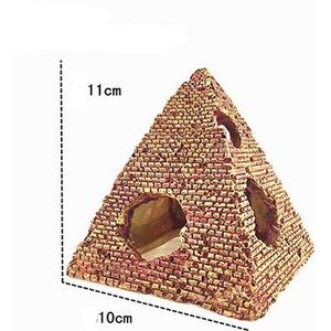 Paaseiland Egyptische Piramides Steen Cave Ornament Fish Tank Aquarium Decoratie Terrarium Reptile Aquarium Accessoires