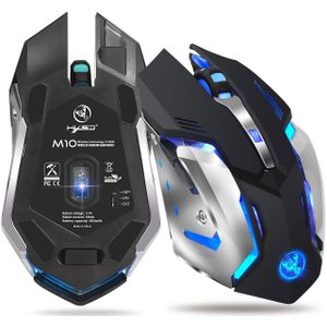 Kleurrijke Lichtgevende Muis Spel 2.4G Oplaadbare Draadloze Muis Met Ingebouwde 600mA