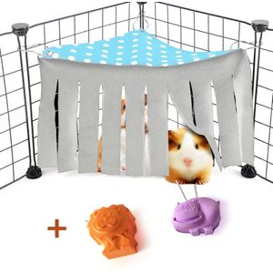 Hamster Dodge Huis Hamster Kooi Accessoires Kleine Huisdier Kwastje Hoek Nest Voor Cavia Fretten Hamster Tent Hangmat