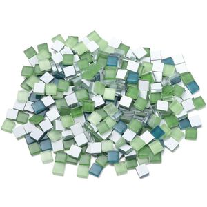 300Pcs Kleurrijke Kristallen Glas Mozaïek Tegels Creatieve Handwerk Diy Decoratieve Tegels Muur Achtergrond Decoratie (Oranje)