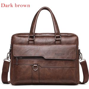 Laamei Men Briefcase Bag Business Famous Brand Leather Shoulder Messenger Bags Office Handbag 13.3 inch Laptop