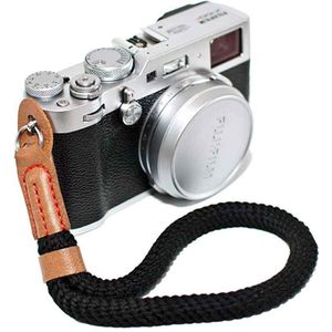 Foleto Camera Strap Leather Wrist Nylon Touw Camera Hand Wrist Strap Band Lanyard Voor Leica Canon Nikon Sony Slr Camera riem