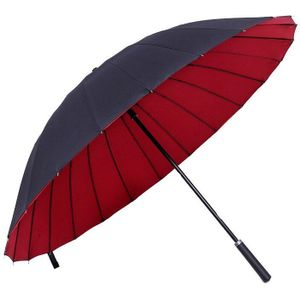 Vrouwen Reizen Parasol Regen Paraplu Mannen Lange Handvat Grote Golf Paraplu 24K Sterke Dubbele Winddicht Glasvezel