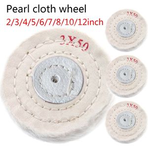 Wit 50-300 Mm Katoen Lint Doek Polijsten Wiel Goud Zilver Sieraden Spiegel Polijsten Wiel 4 Mm Binnenste Gat 50 Lagen