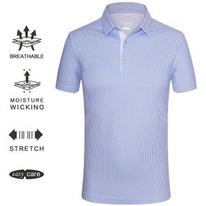 EAGEGOF streep Golf shirt mannen korte mouw stretch sweatshirt zomer Regular fit Business golf apparel vs descente golf shirts