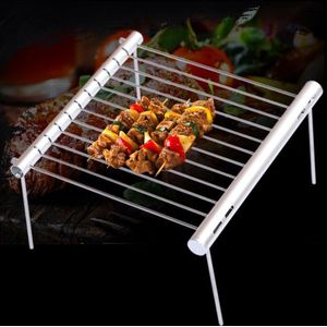 Draagbare Roestvrij Staal Bbq Grill Vouwen Bbq Grill Mini Pocket Bbq Grill Barbecue Accessoires Voor Thuis Park Gebruik