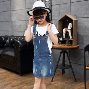 Meisjes Denim Overall Zomer Party Ripped Jeans Rok Meisje Kleding Baby Denim Jumpsuits Voor Kinderen Jeans Jarretelle