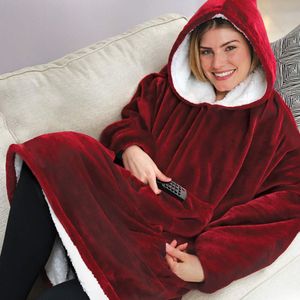 Automn Winter Warm Hooded Jas Lange Mouw Losse Homewear Dagelijks Vrije Tijd Zachte Warme Pyjama Nachtkleding Nachtkleding Oversized Hoodie