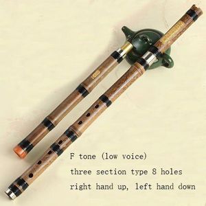 Chinese Verticale Bamboe Fluit Paars Bamboe Xiao Muziekinstrument F Tone Beginner 8 Gaten G Sleutel