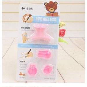 Ergonomie Houdt een Pen Apparaat Softly Silicon Studenten Schrijven Positie Corrector 4 Stijl Gemengde Pen En Potlood Grip