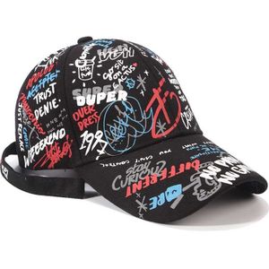 Mannen Hip Hop Cap Brief Graffiti Vlinder Print Japanse Stijl Harajuku Baseball Caps Snapback Vader Caps Vrouwen Voorzien Hoed Zwart