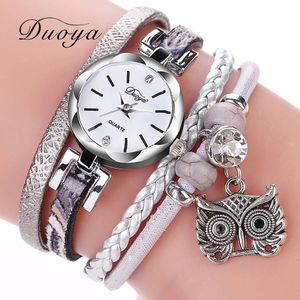 Mode Vrouwen Meisjes Horloges Analoge Quartz Uil Hanger Dames Jurk Armband Horloges Relogio Feminino Casual Bayan Kol Saati