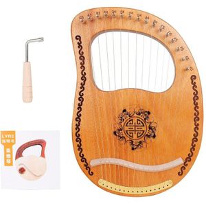 Draagbare Muziekinstrument Harp 16-Strings Massief Hout Fineer Lier Snaarinstrumenten Inst 24BD