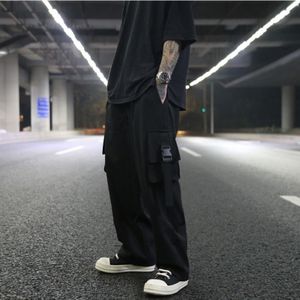 Casual Broek Effen Eenvoudige Zakken Alle-Match Cargo Broek Heren Koreaanse Stijl Ins Hip-Hop Chic Losse Harajuku streetwear Ulzzang