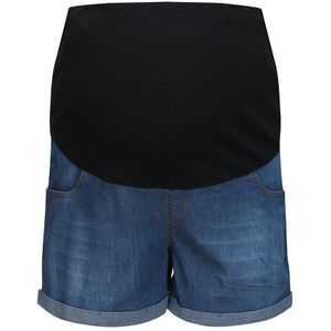 20196 Moederschap Shorts Moederschap Hoge Taille Ondersteuning Riem Comfort Denim Shorts Zwangere Korte Jeans Zwangerschap Broek Comfort