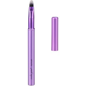 Vela. yue Lip Borstel Lippenstift Cosmetica Beauty Tool Violet Aluminium Handvat met Cover