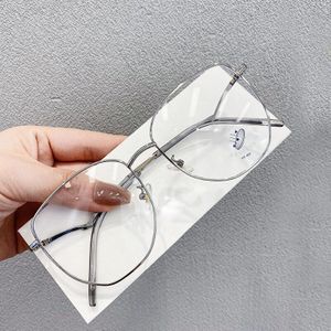 Yooske Transparante Brillen Frames Voor Vrouwen Computer Blauw Licht Brilmontuur Dames Onregelmatige Gebogen Benen Metalen Bril