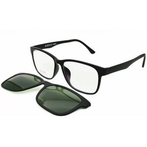 011 ULTEM vierkante vorm optische bijziendheid Verziendheid brillen frame met megnatic clip op verwijderbare gepolariseerde zonnebril voor mannen