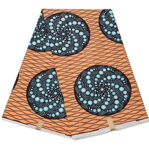 Laatste Ankara Stof Afrikaanse Wax Print Polyester Wax Stof Pagne Voor Vrouwen Jurk Retro Stijl 3/6 Yards